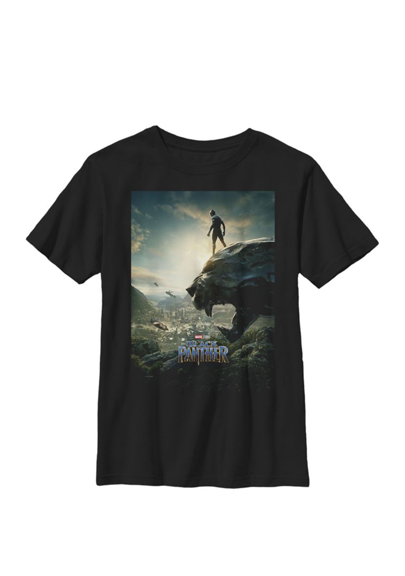  Black Panther Cliff Movie Poster Crew Graphic T-Shirt