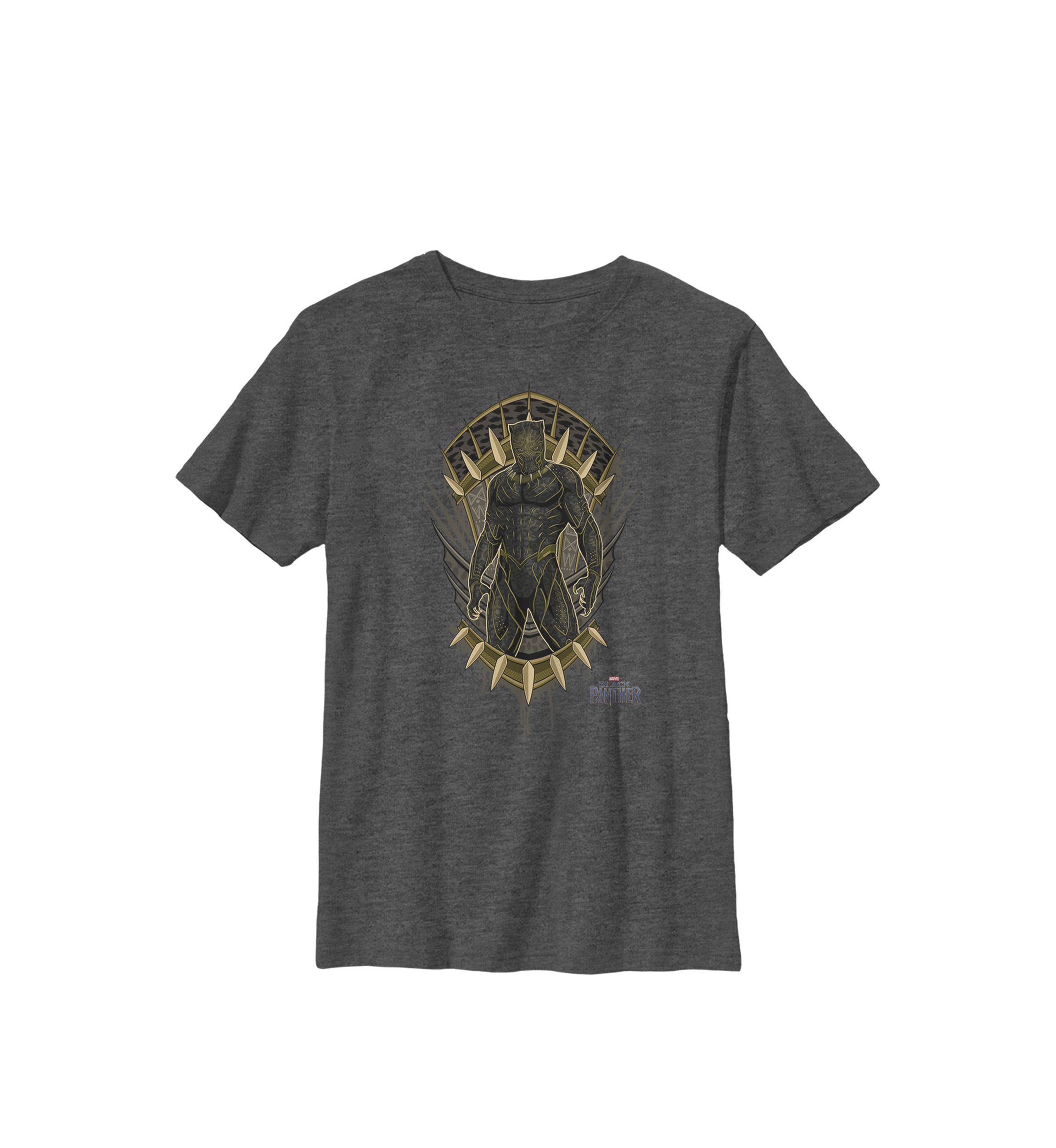  Black Panther Movie Killmonger Jaguar Crest Crew Graphic T-Shirt