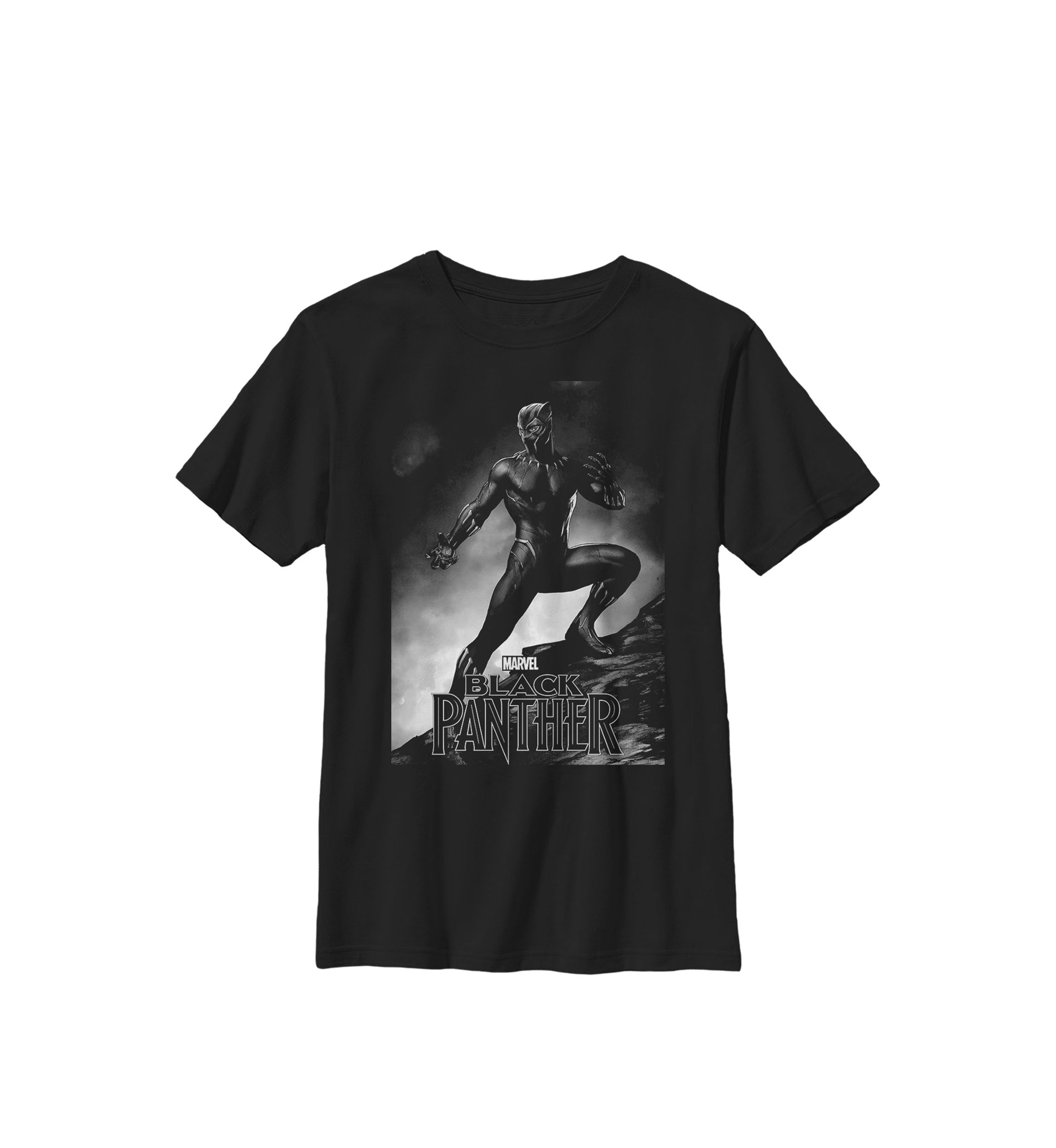 Black Panther Movie Shadow Cliff Stance Crew Graphic T-Shirt