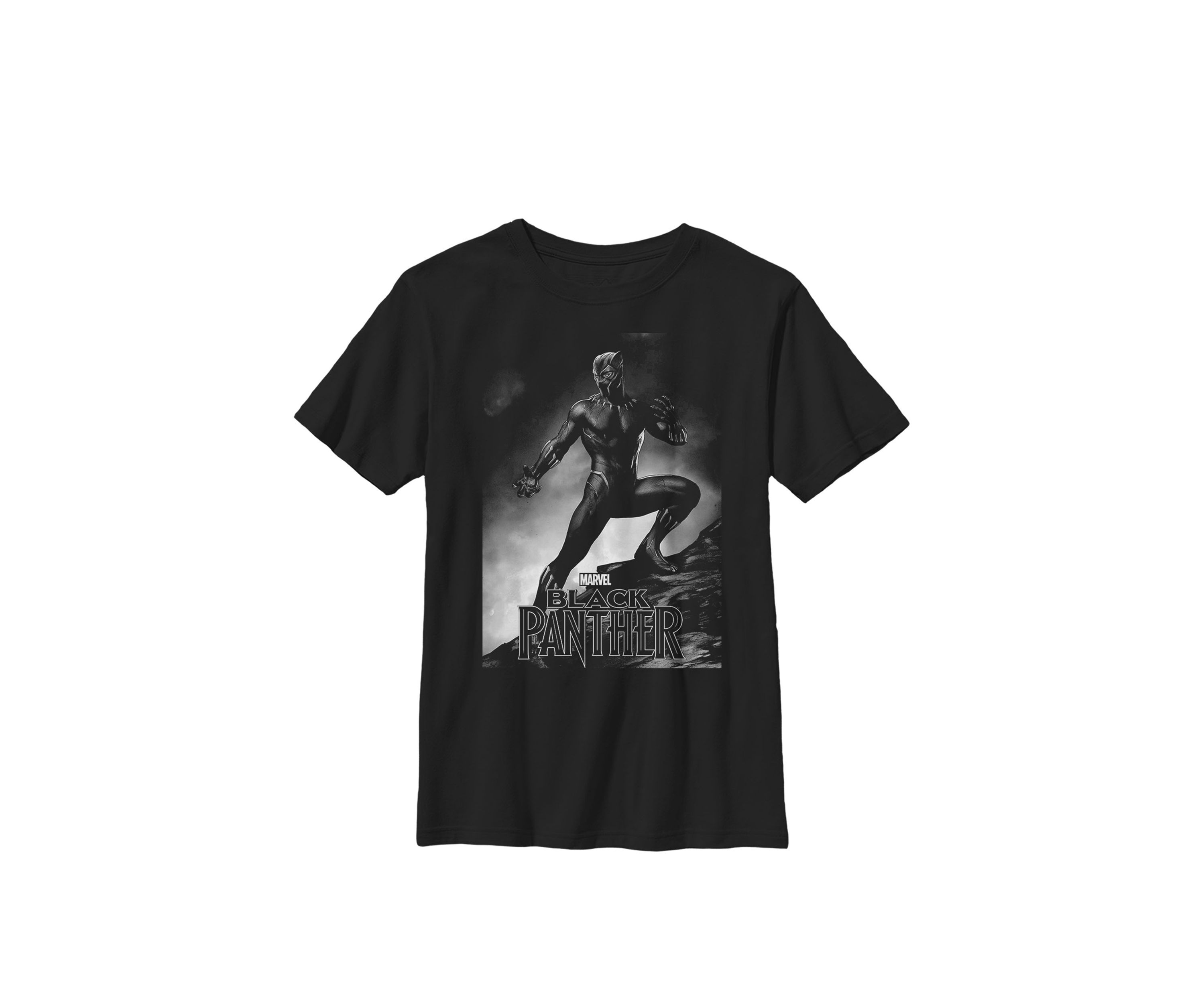 Black Panther Movie Shadow Cliff Stance Crew Graphic T-Shirt