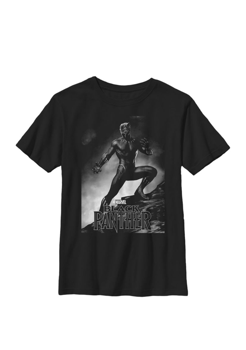 Black Panther Movie Shadow Cliff Stance Crew Graphic T-Shirt
