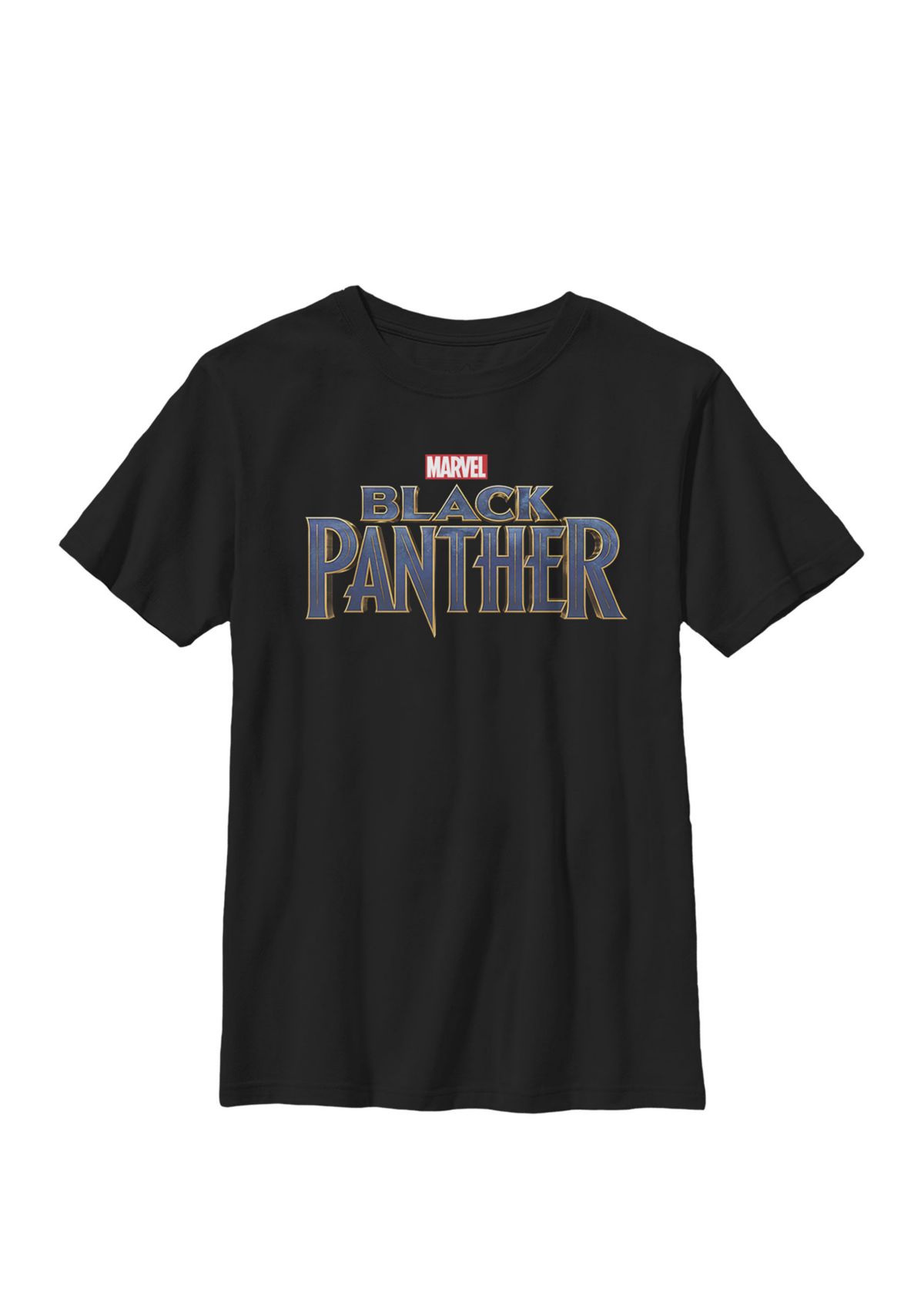Black Panther Movie Title Logo Crew Graphic T-Shirt