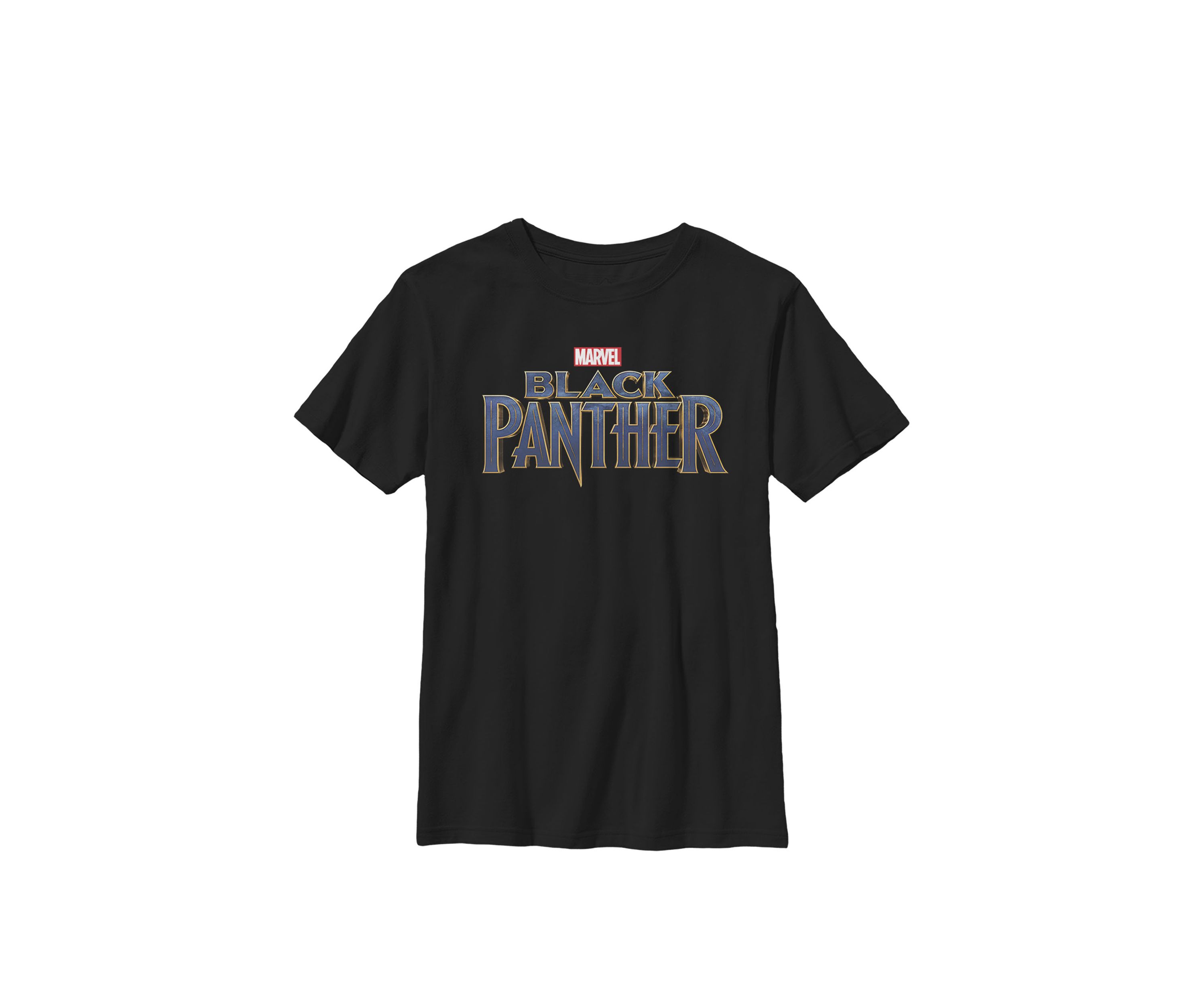 Black Panther Movie Title Logo Crew Graphic T-Shirt