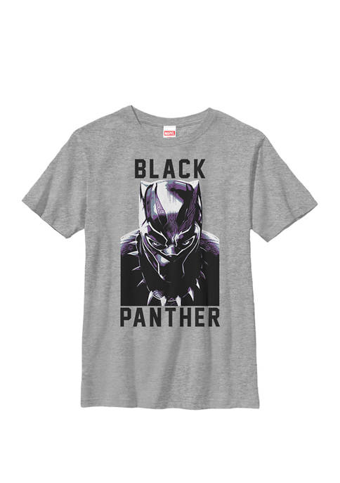  Black Panther Avengers Stare Collegiate Crew Graphic T-Shirt