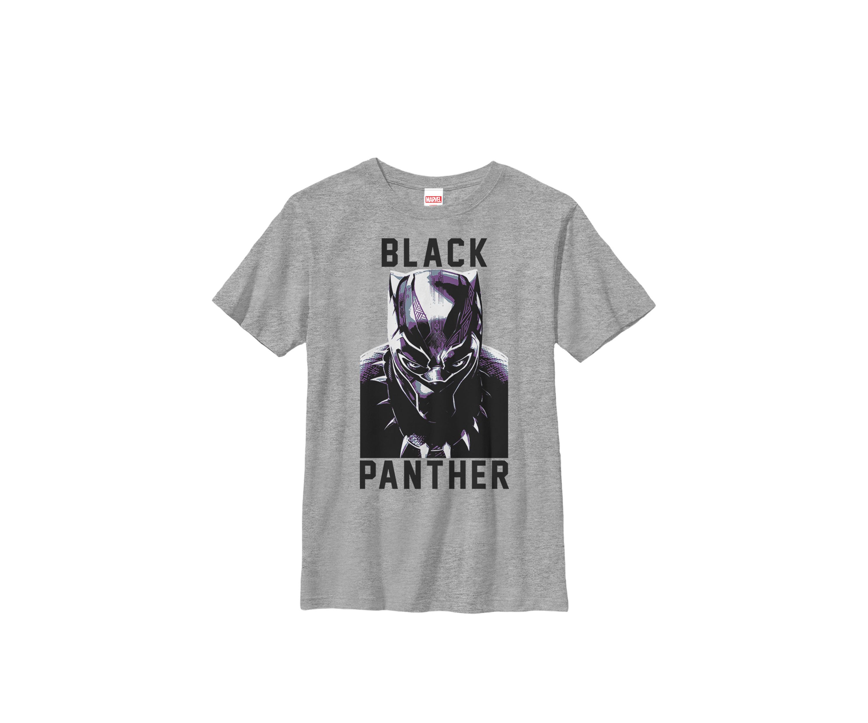  Black Panther Avengers Stare Collegiate Crew Graphic T-Shirt