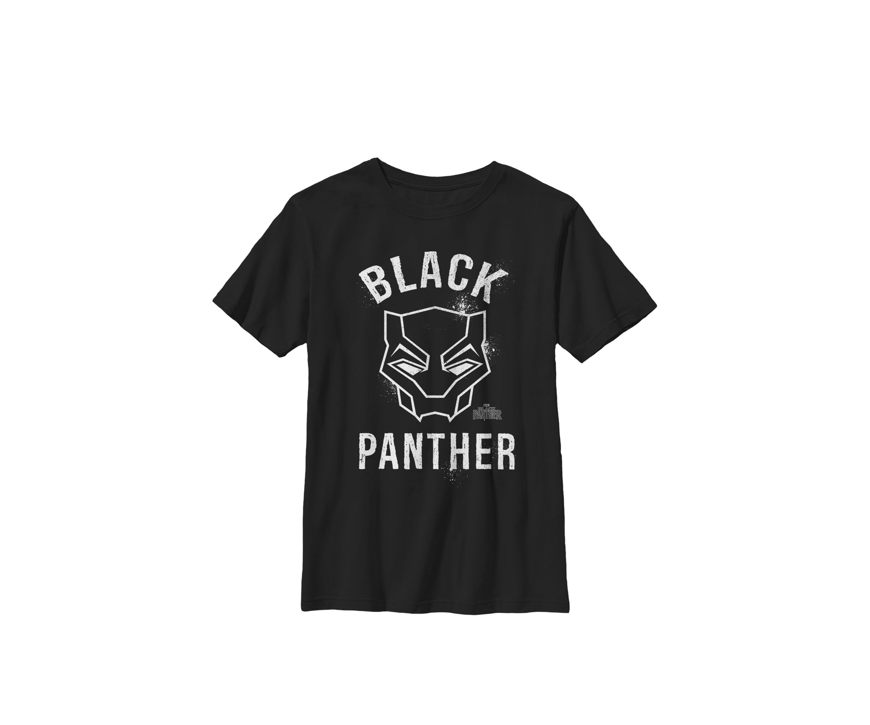 Black Panther Movie Collegiate Graffiti Mask Crew Graphic T-Shirt