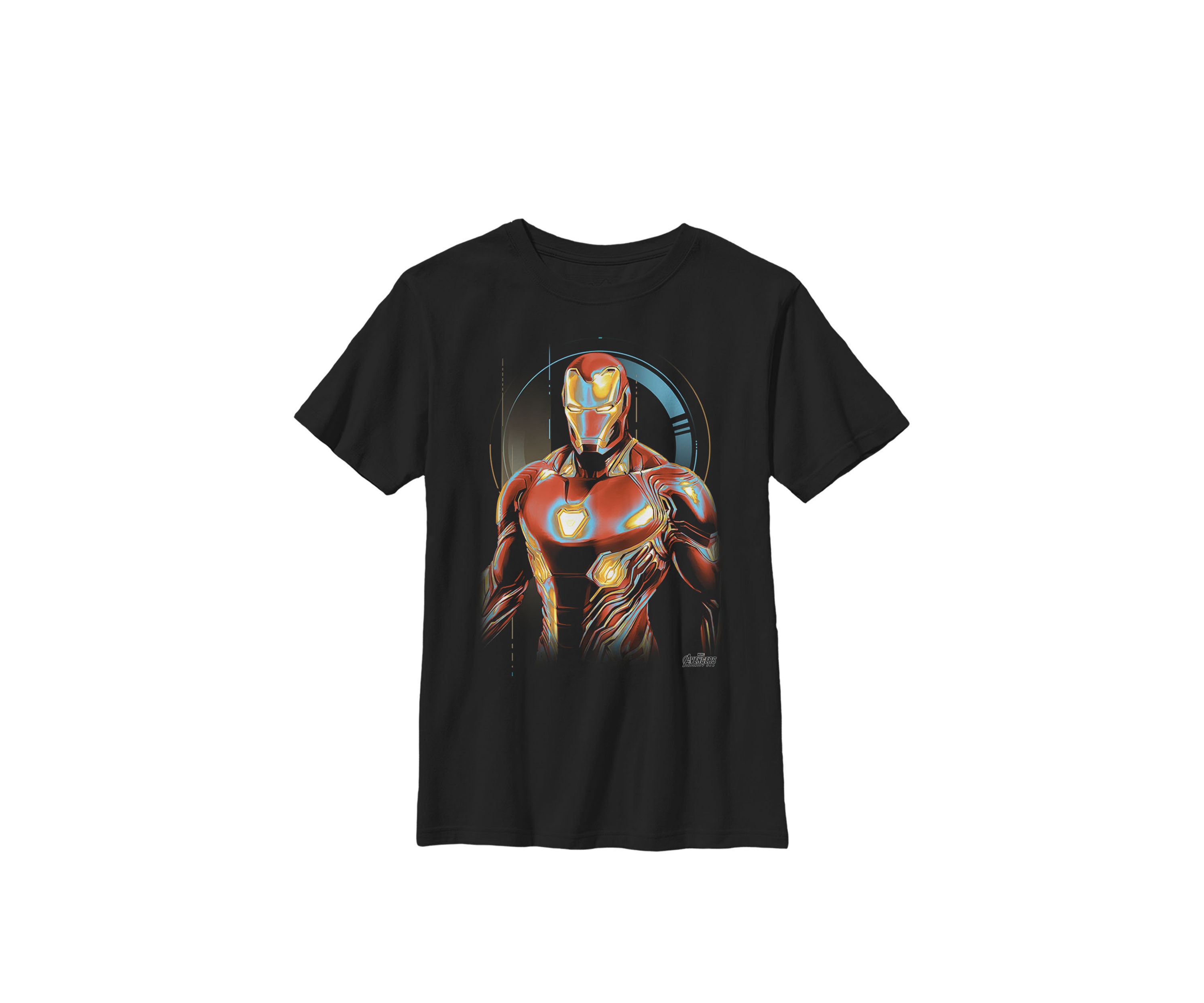  Infinity War Iron Man Digital Profile Pose Crew Graphic T-Shirt