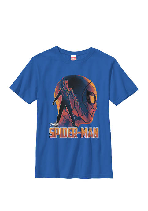  Infinity War Iron Spider Head Profile Crew Graphic T-Shirt