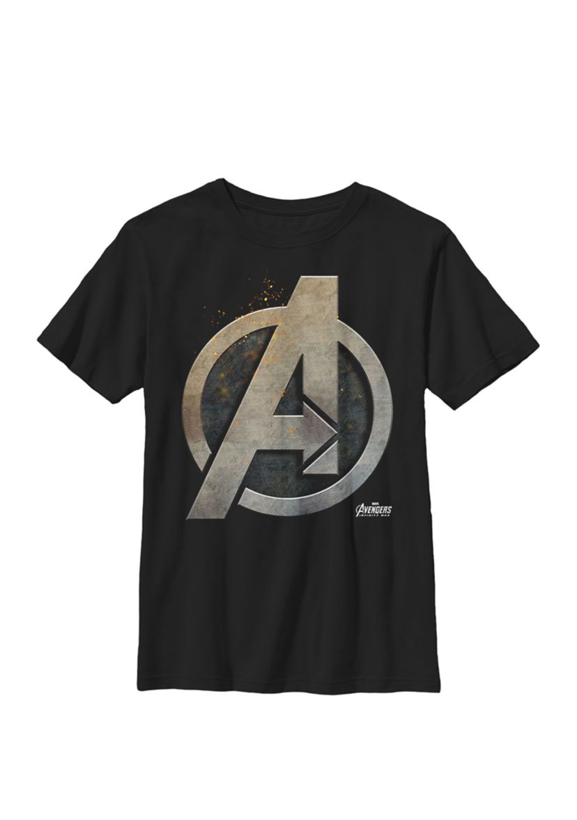 Avengers Infinity War Steel Symbol Crew Graphic T-Shirt