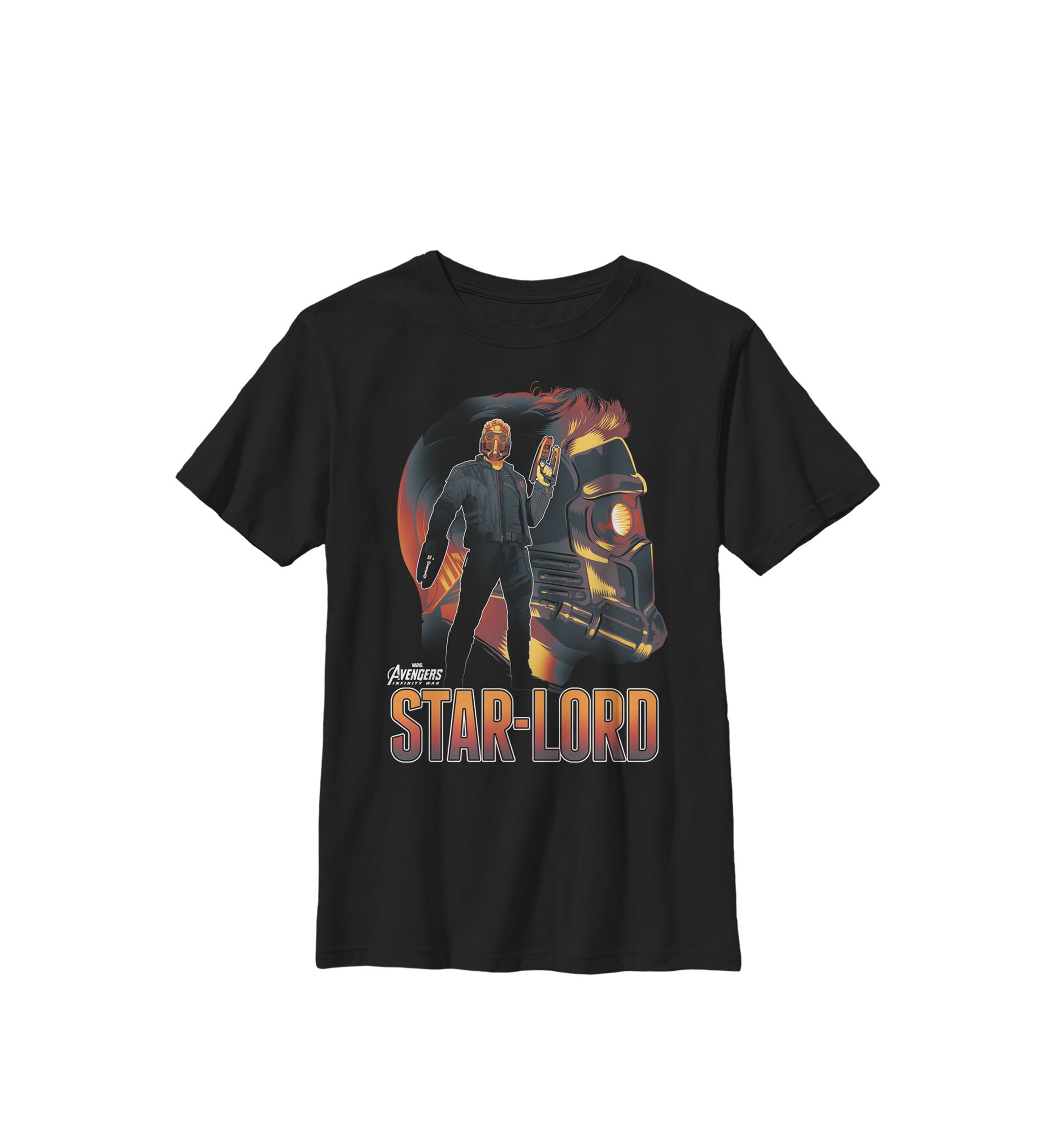 Infinity War Star-Lord Head Profile Crew Graphic T-Shirt