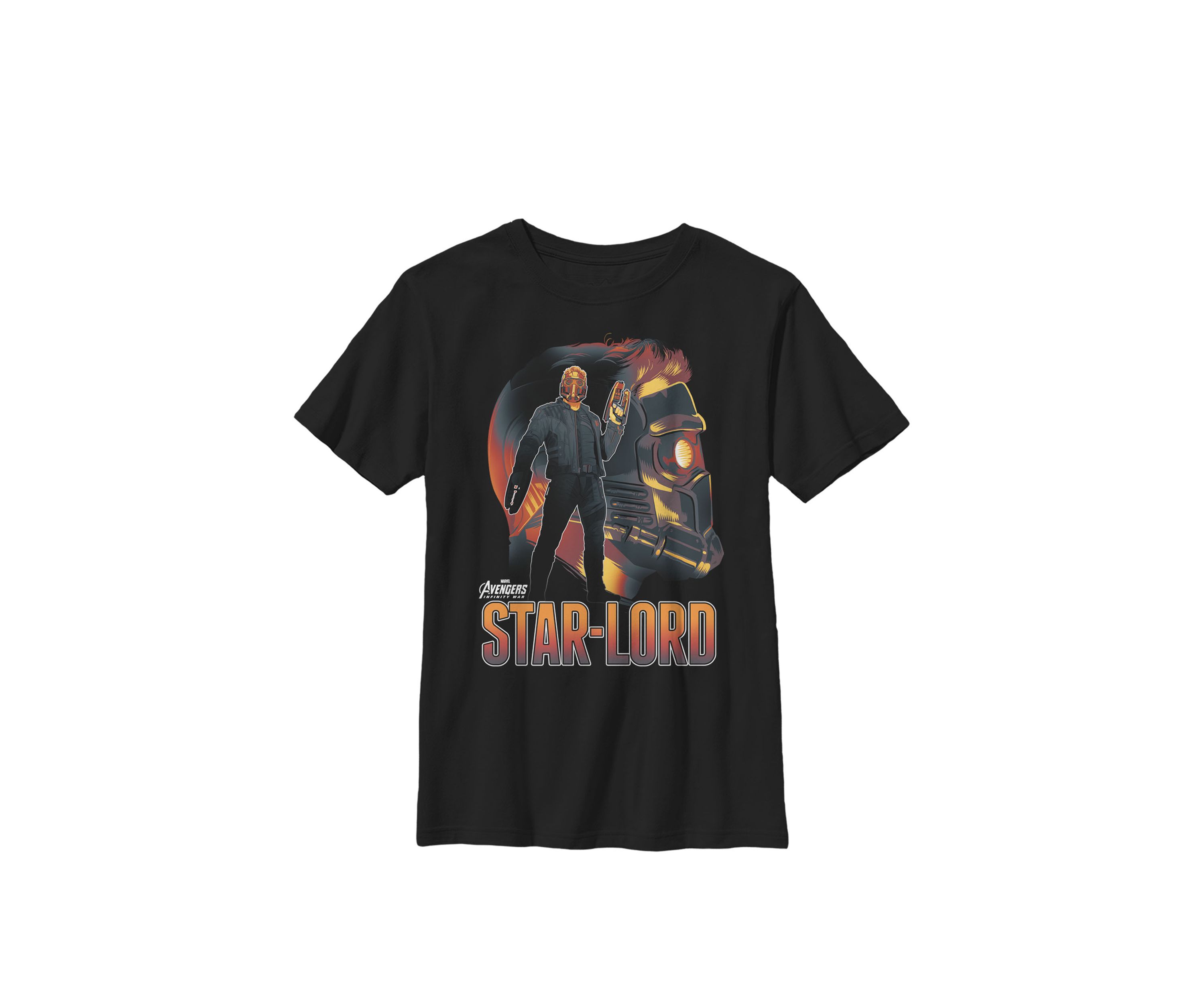  Infinity War Star-Lord Head Profile Crew Graphic T-Shirt