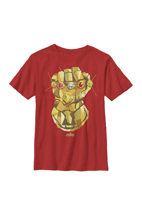  Infinity War Low Poly Gauntlet Crew Graphic T-Shirt