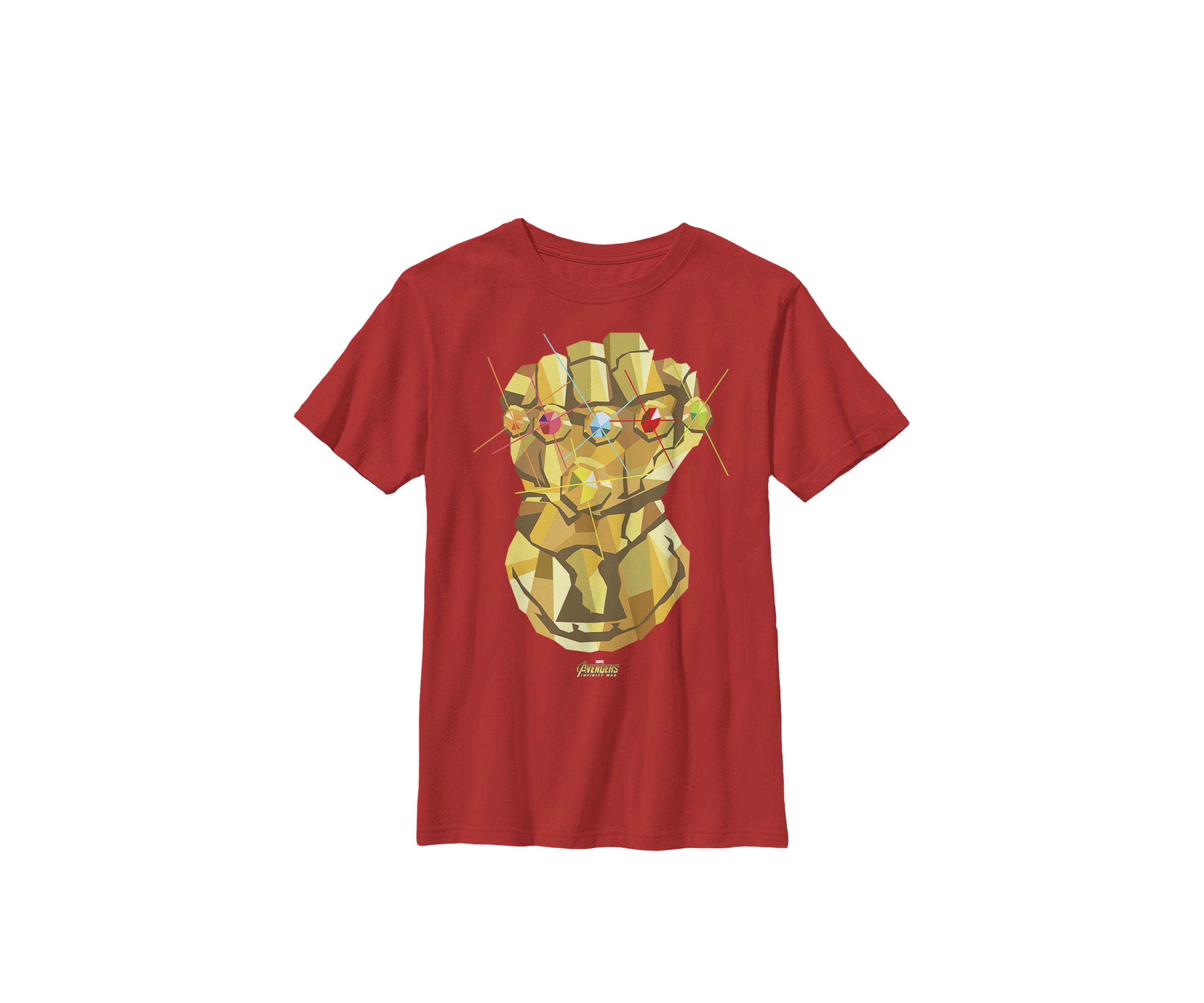  Infinity War Low Poly Gauntlet Crew Graphic T-Shirt