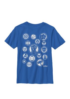 Marvel Kids Avengers Infinity War Tonal Hero Icon Crew Graphic T-Shirt, Small