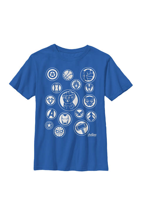  Avengers Infinity War Tonal Hero Icon Crew Graphic T-Shirt
