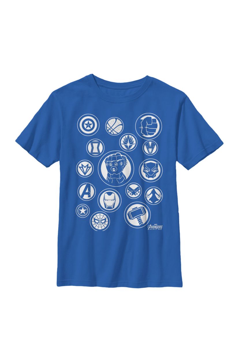  Avengers Infinity War Tonal Hero Icon Crew Graphic T-Shirt