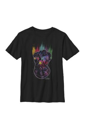 A Bugs Life Kids Infinity War Galaxy Paint Gauntlet Crew Graphic T-Shirt
