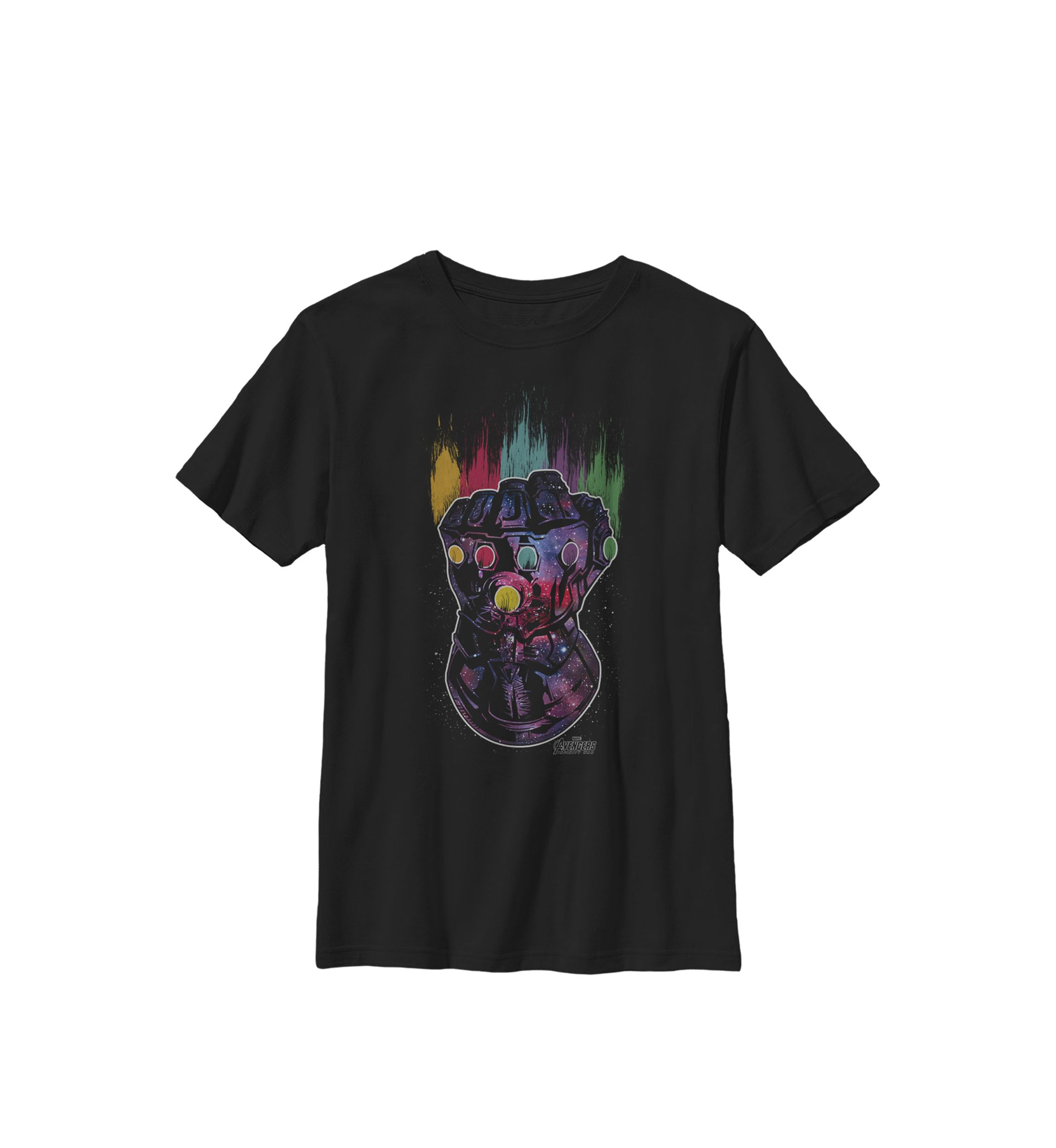 Infinity War Galaxy Paint Gauntlet Crew Graphic T-Shirt
