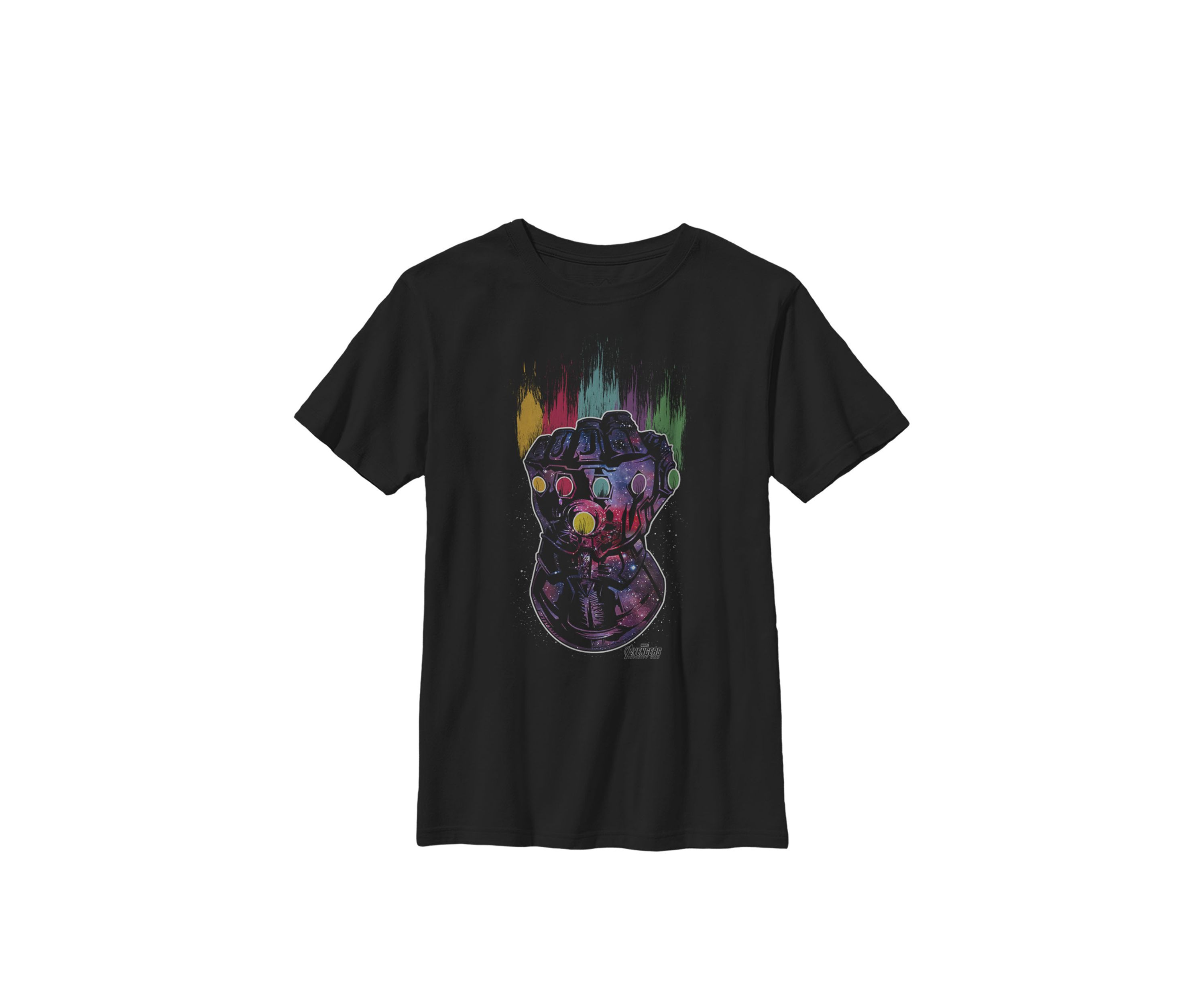  Infinity War Galaxy Paint Gauntlet Crew Graphic T-Shirt