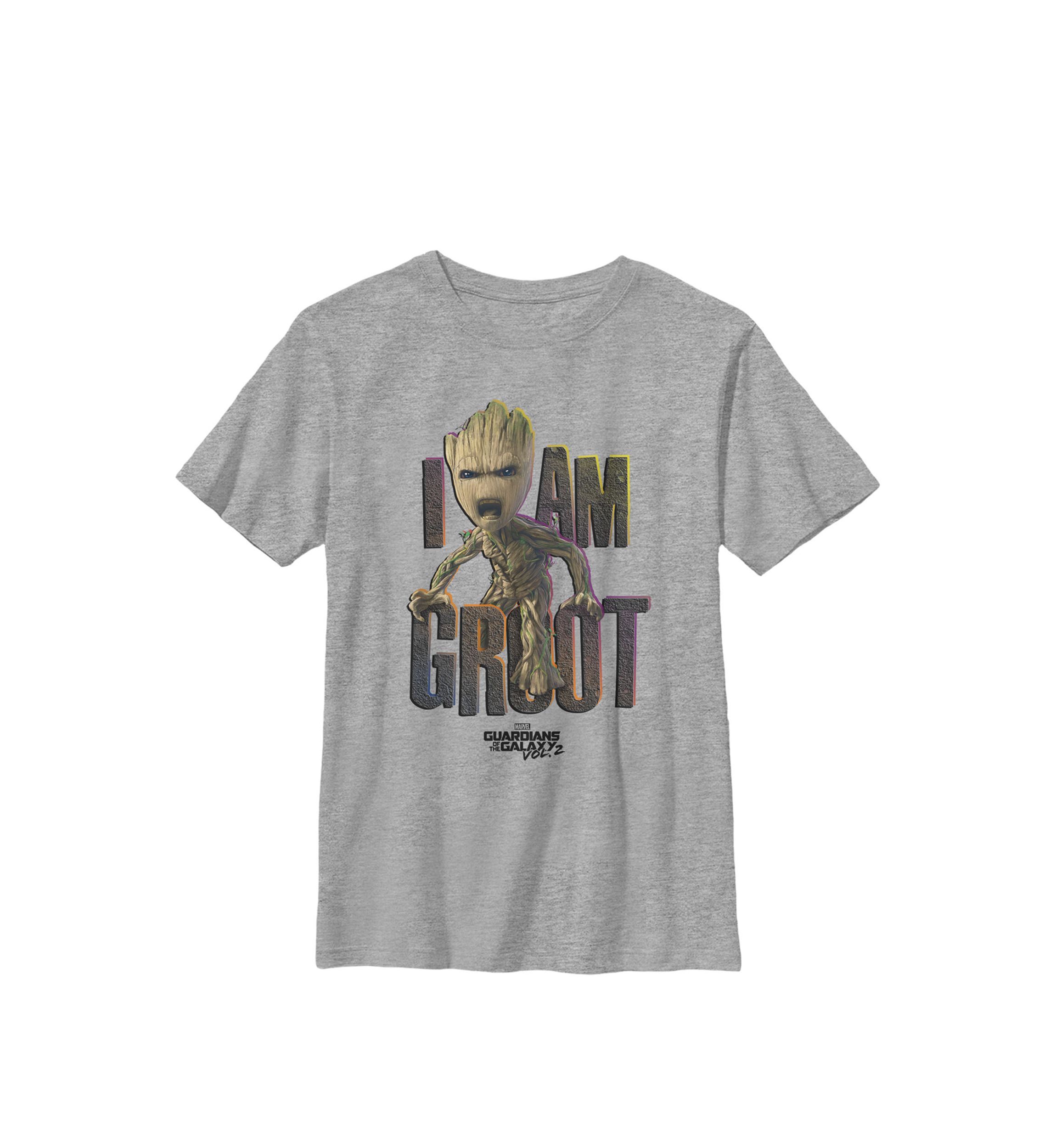  Guardians Vol 2 I AM GROOT Cute Angry Crew Graphic T-Shirt