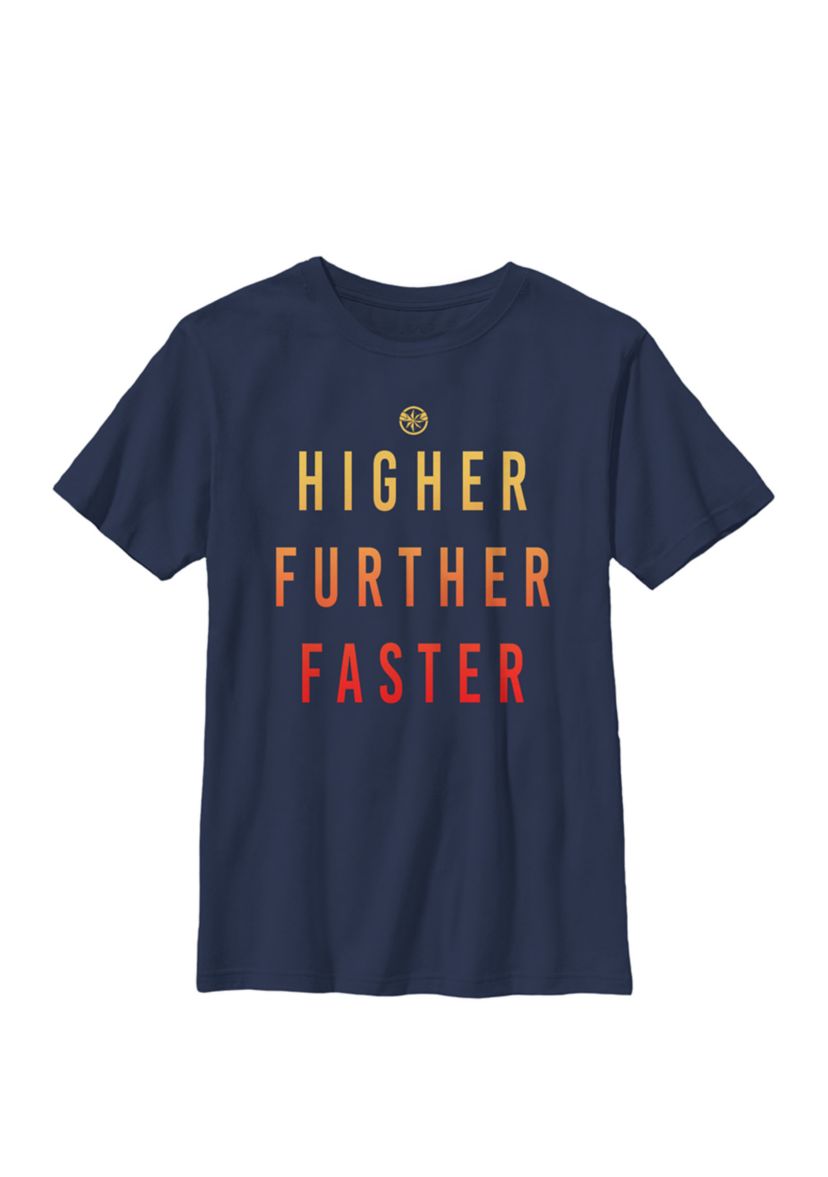Captain Higher Further Faster Crew Graphic T-Shirt