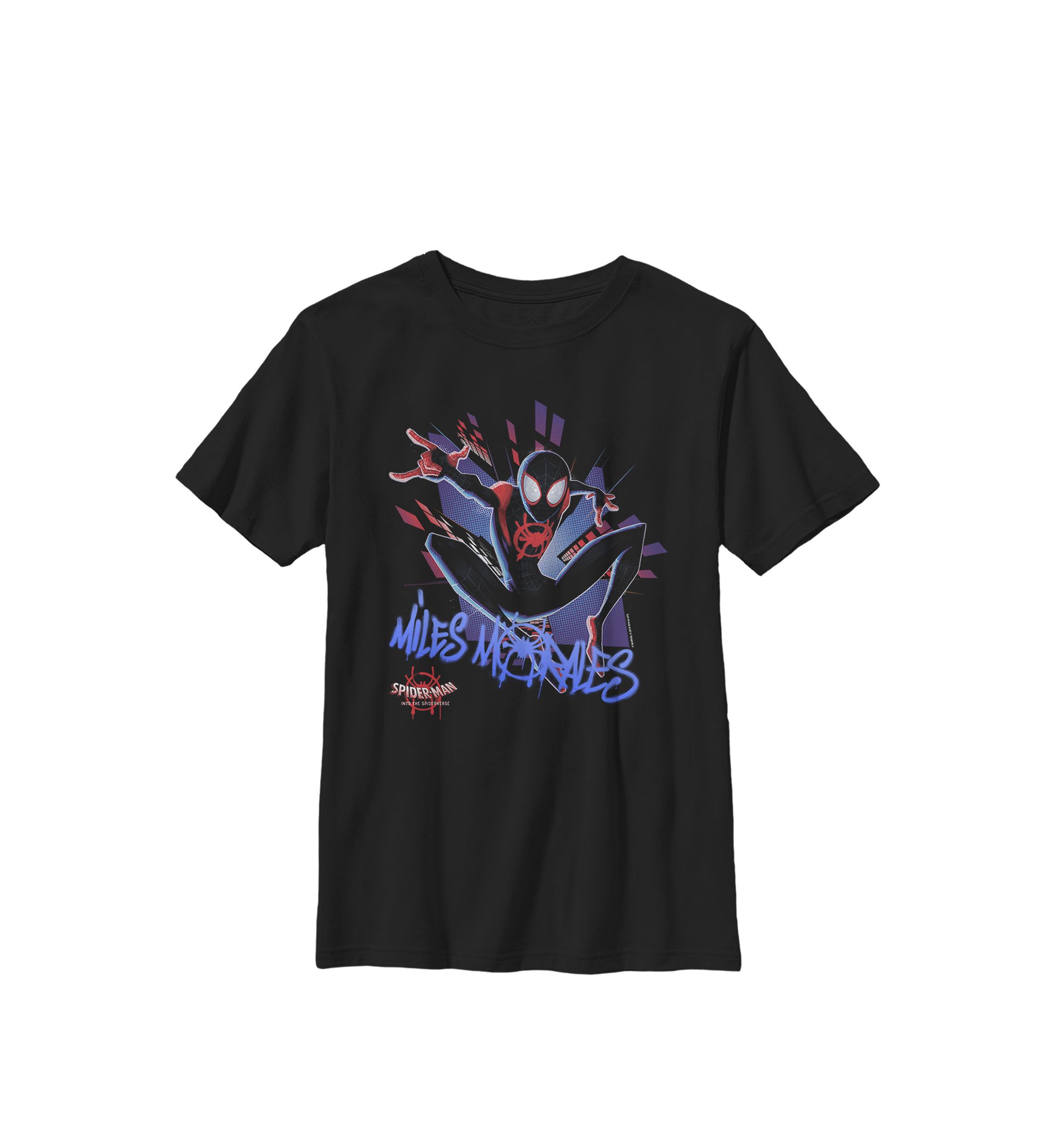  Spiderverse Spidey Graffiti Explosion Crew Graphic T-Shirt