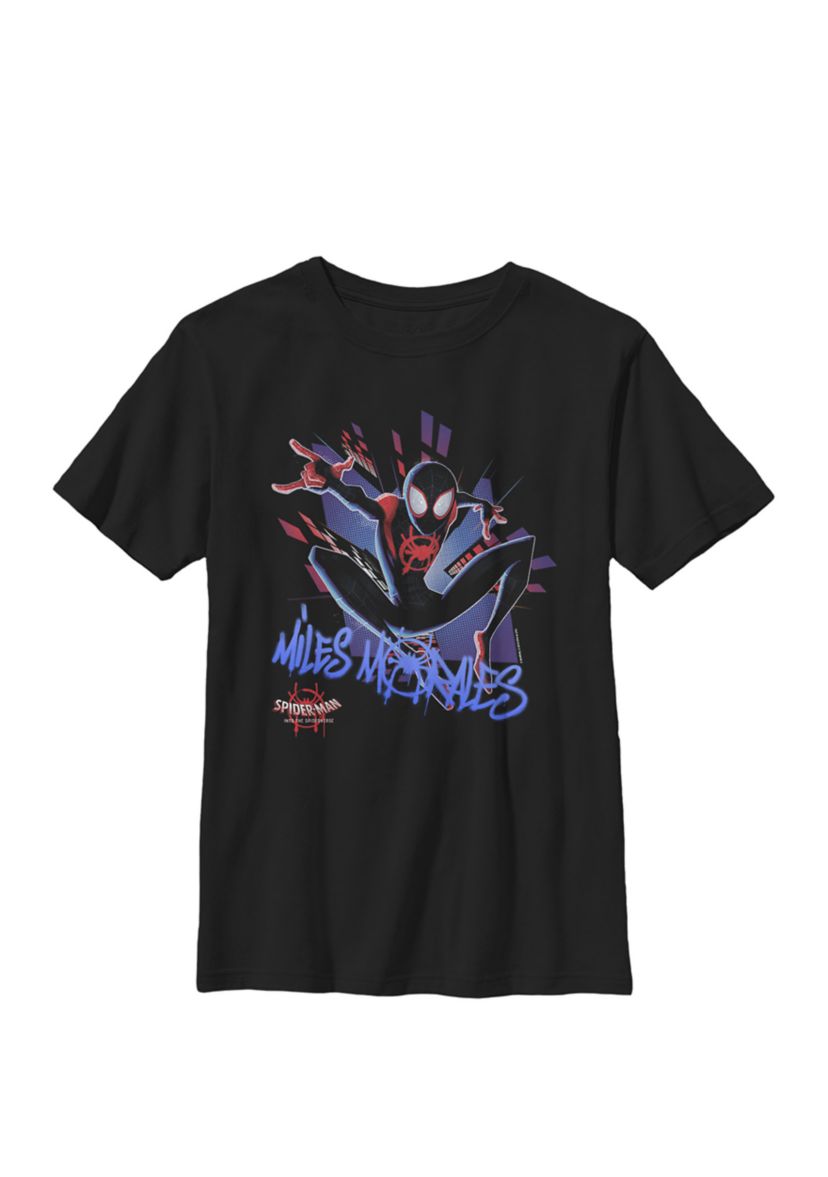  Spiderverse Spidey Graffiti Explosion Crew Graphic T-Shirt