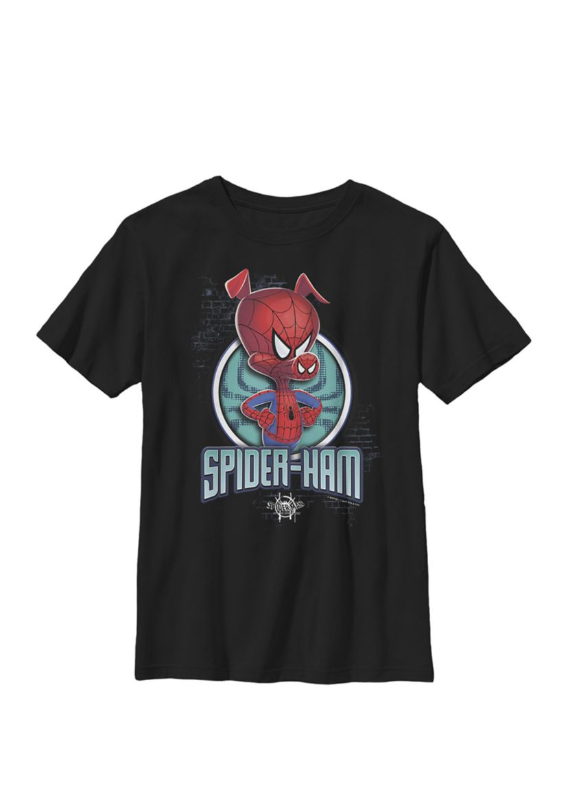 Spiderverse Spider-Ham Pose Crew Graphic T-Shirt