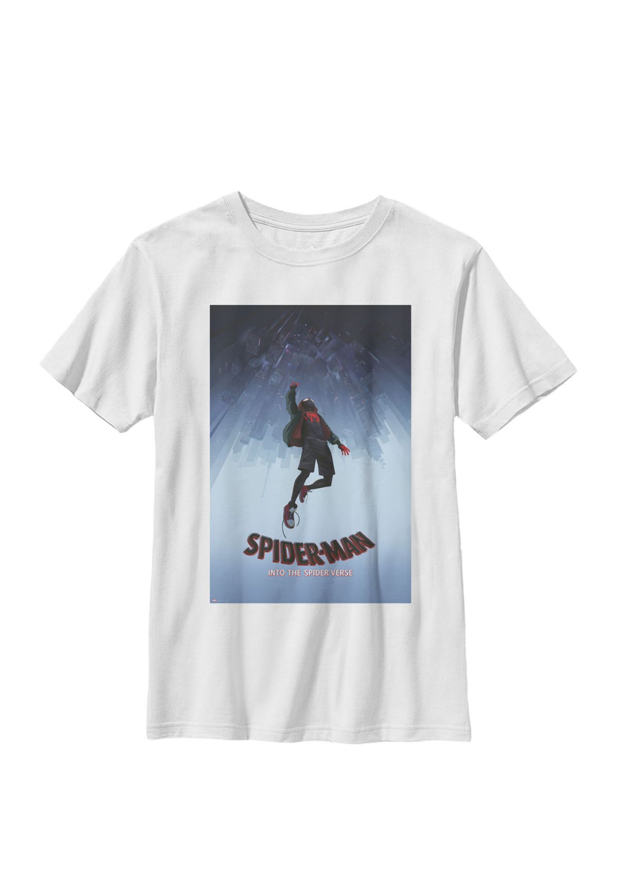  Spiderverse Upside Down City Poster Crew Graphic T-Shirt