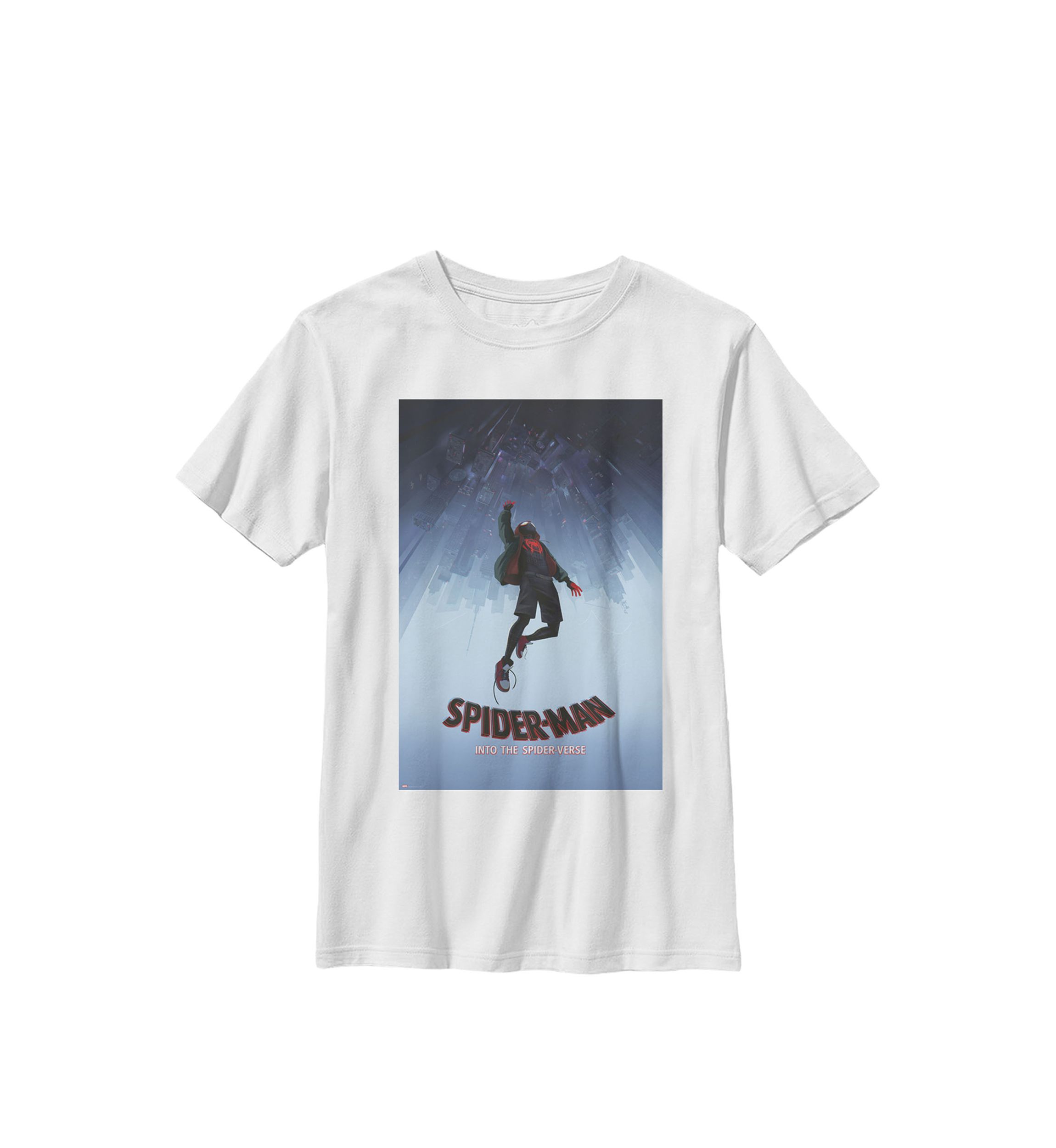  Spiderverse Upside Down City Poster Crew Graphic T-Shirt