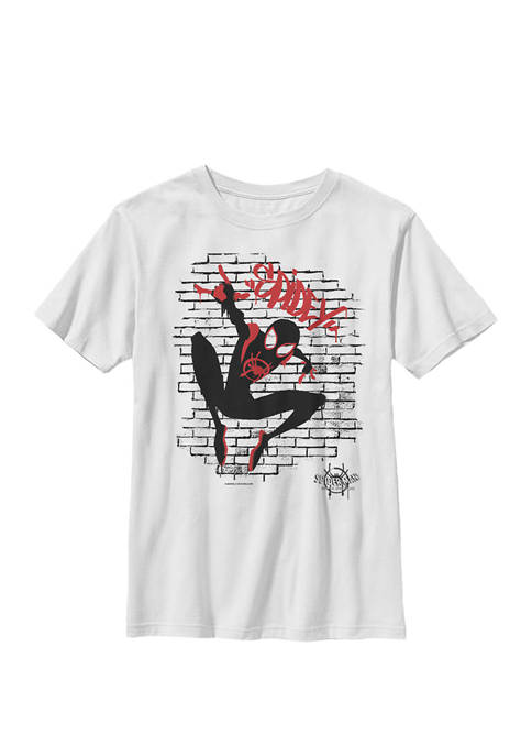  Spiderverse Spider-Man Graffiti Crew Graphic T-Shirt