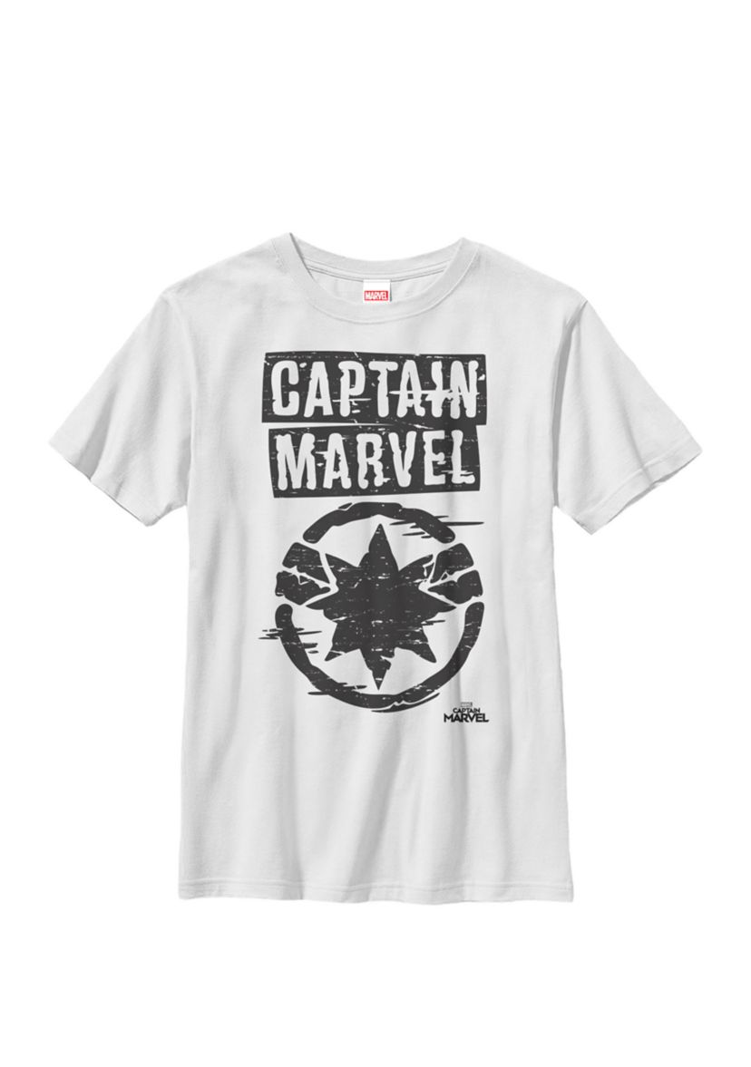  Captain Painted Circle Logo Crew Graphic T-Shirt