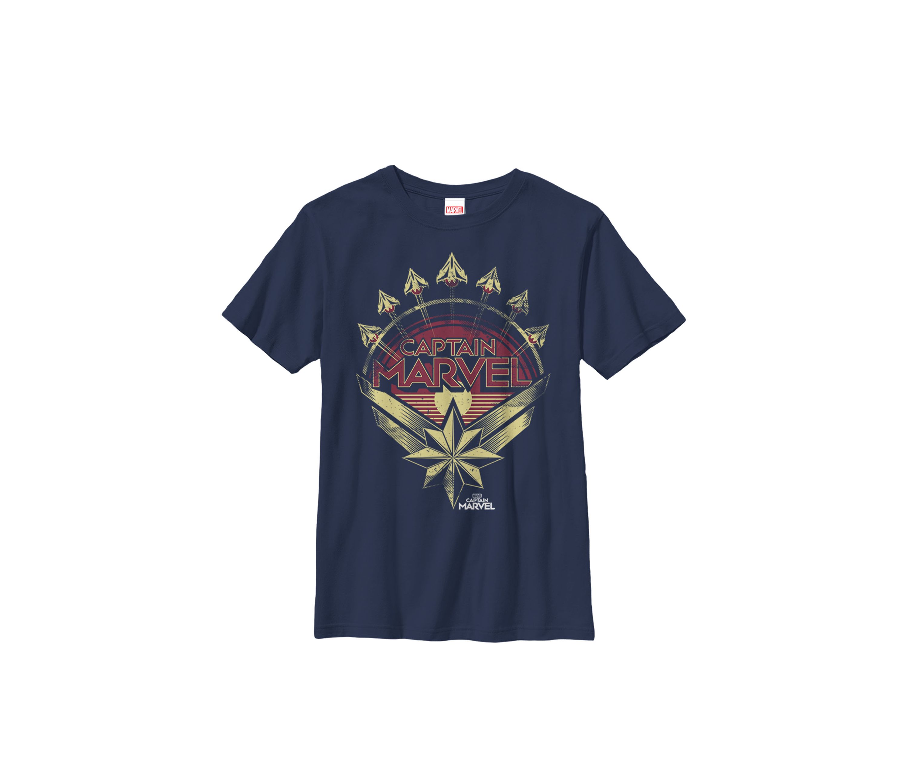 Captain Marvel Airplane Circle Poster Graphic T-Shirt