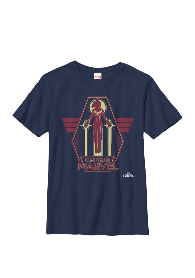  Captain Red Yellow Flight Powers Crew Graphic T-Shirt