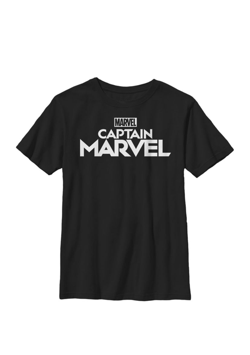  Captain White Logo Large Crew Graphic T-Shirt