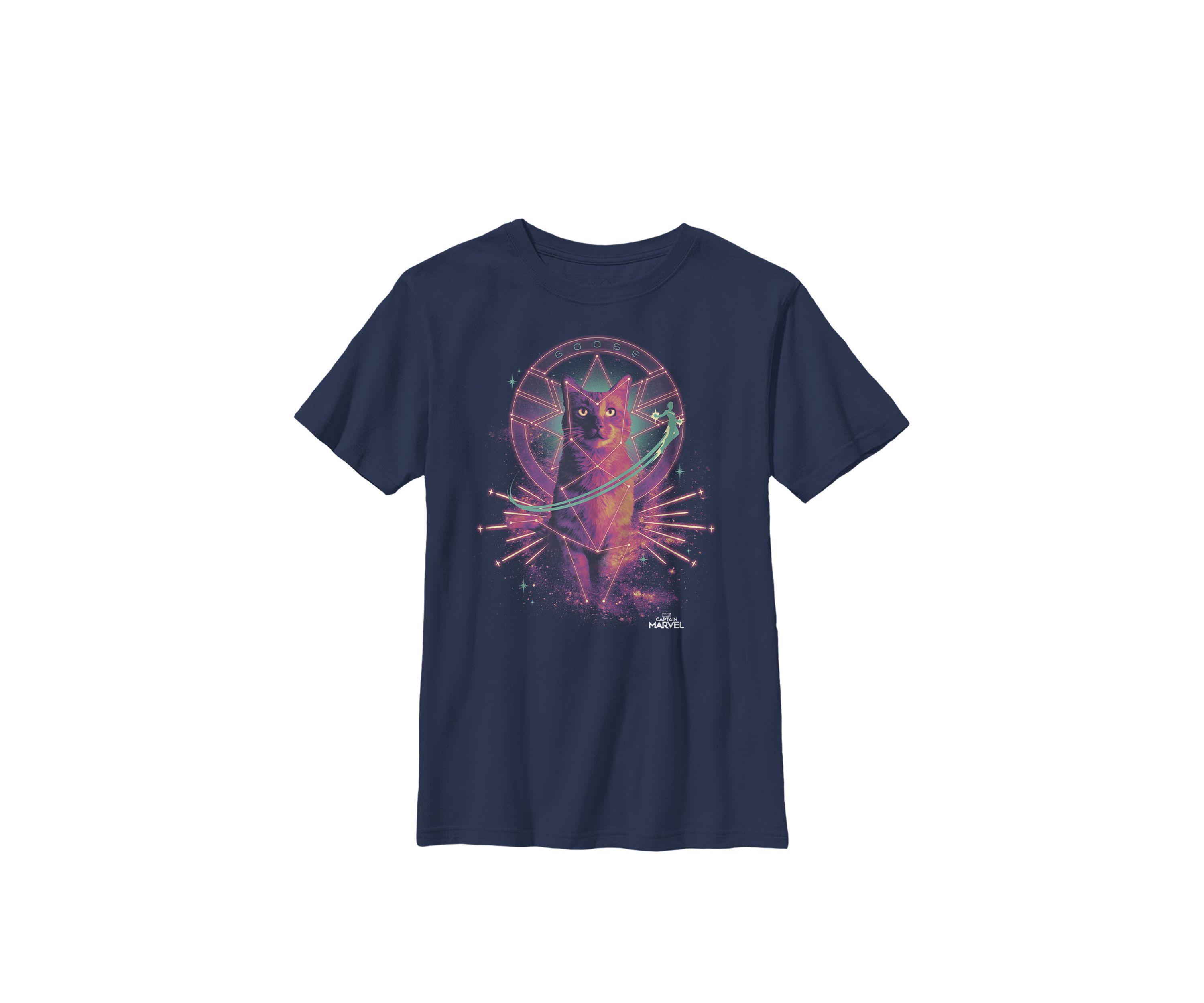 Captain Movie Goose Galaxy Portrait Crew Graphic T-Shirt
