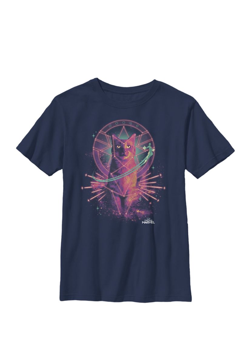 Captain Movie Goose Galaxy Portrait Crew Graphic T-Shirt