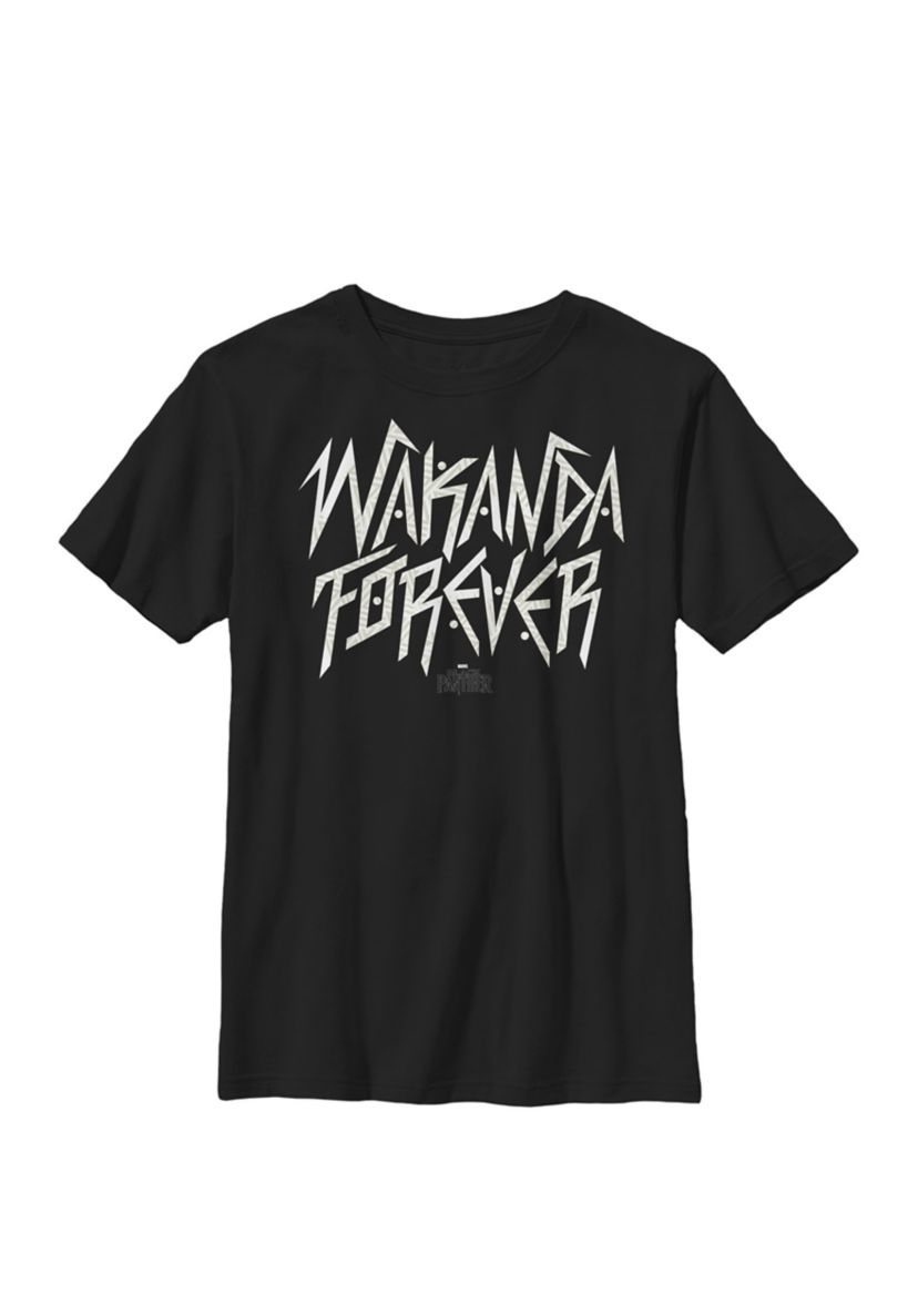 Boys 8-20 Black Panther Wakanda Forever Jagged Letters Graphic T-Shirt