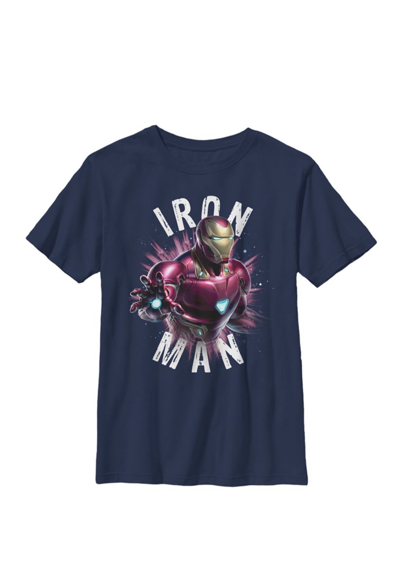 Boys 8-20 Avengers Endgame Iron Man Space Poster Graphic T-Shirt