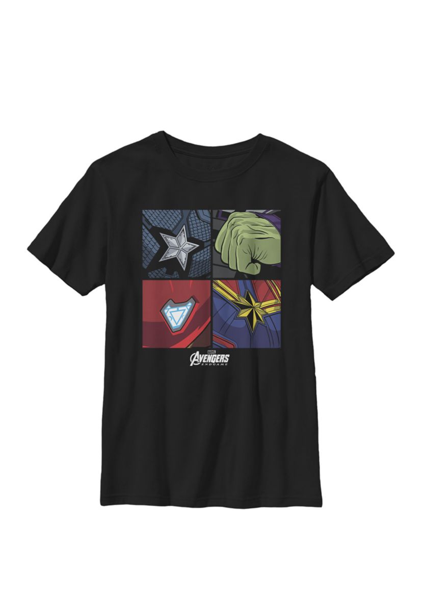 Boys 8-20 Hero Emblem Quad Panel Poster Crew Neck T-Shirt