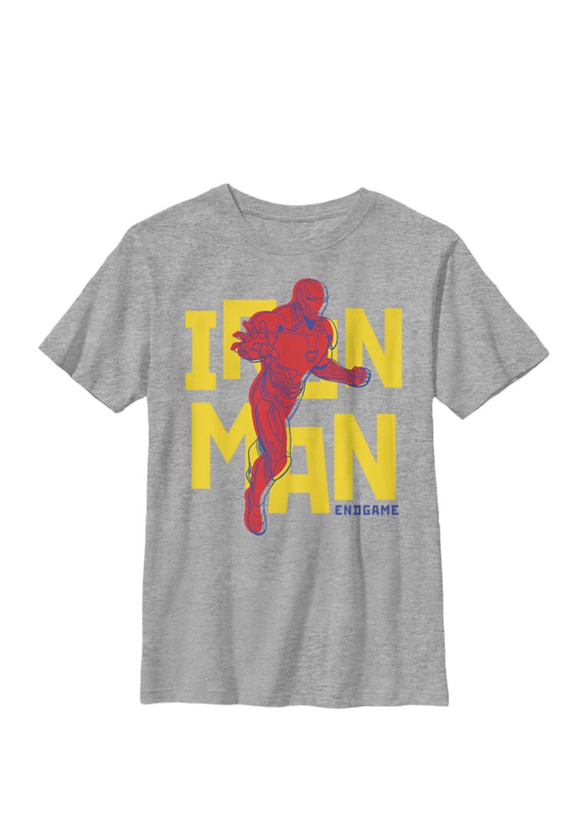 Boys 8-20 Endgame Iron Man Suit Bold Text Graphic T-Shirt