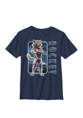 A Bugs Life Boys 8-20 Avengers Endgame Rocket Neon Name Logo Graphic T-Shirt