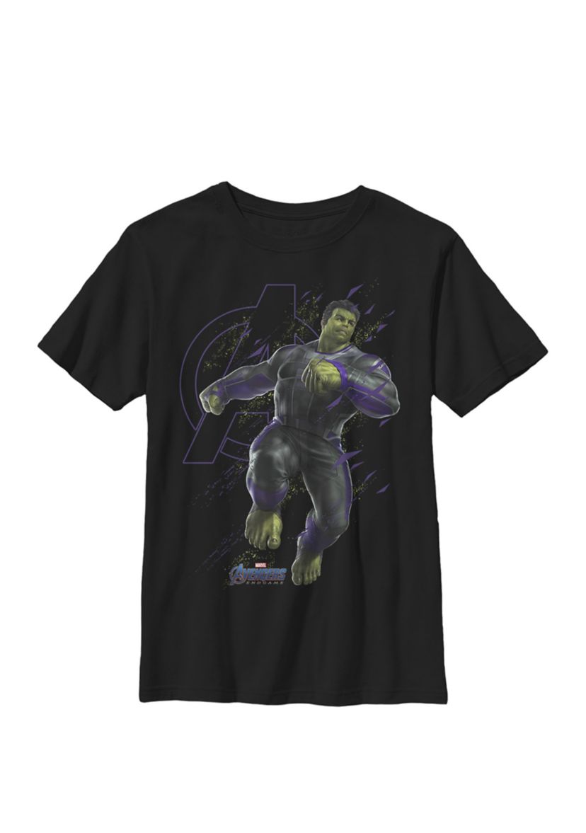Boys 8-20 Avengers Endgame Hulk Logo Graphic T-Shirt