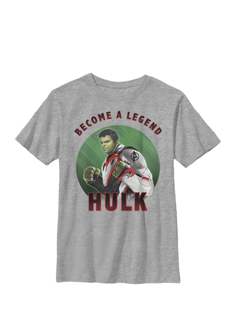 Boys 8-20 Avengers Endgame Become a Legend Hulk Graphic T-Shirt 