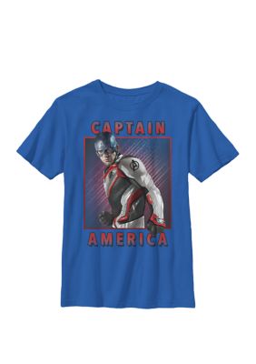 Marvel Boys 8-20 Avengers Endgame Captain America Solo Graphic T-Shirt, XL