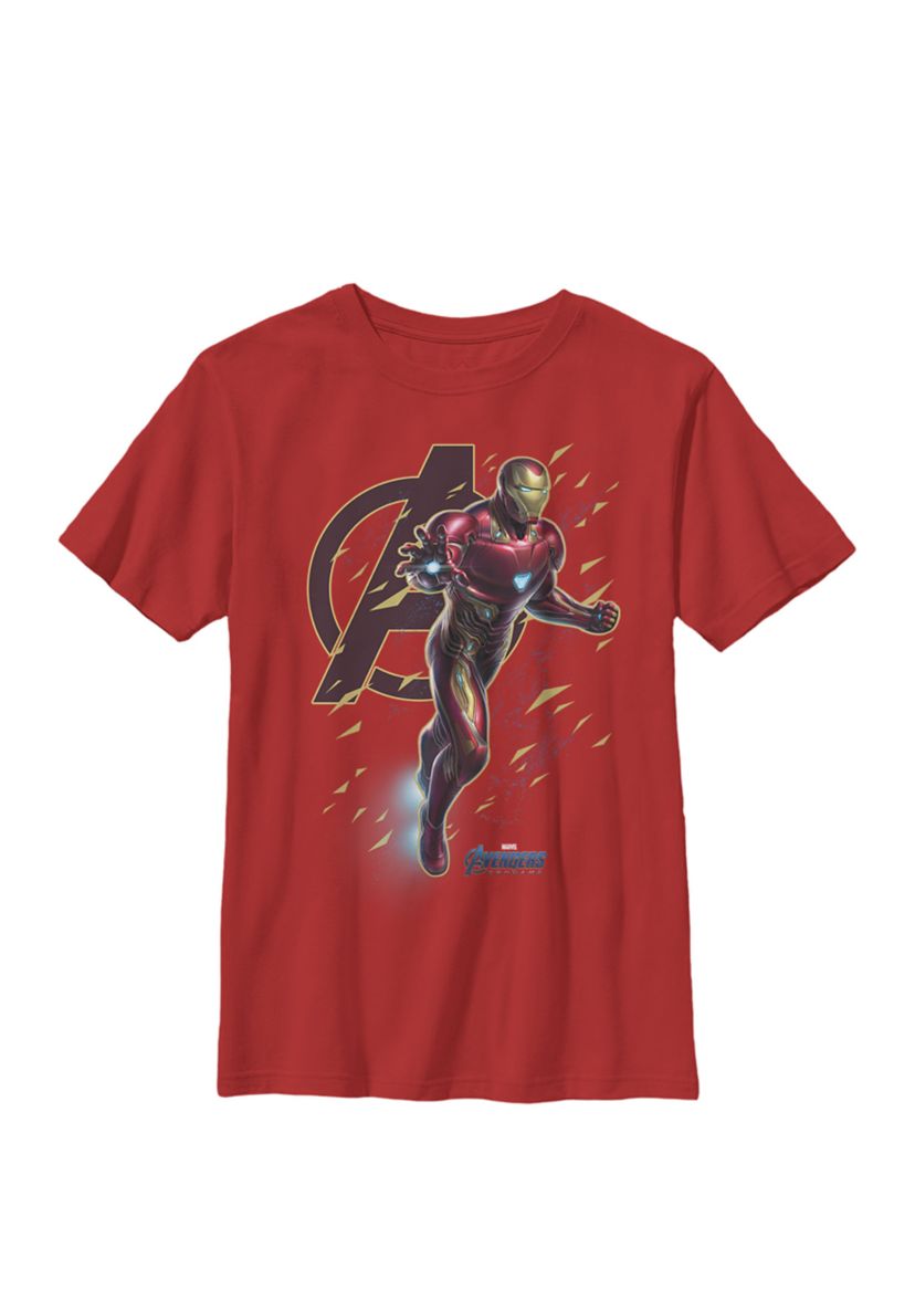 Boys 8-20 Avengers Endgame Iron Man Action Pose Graphic T-Shirt