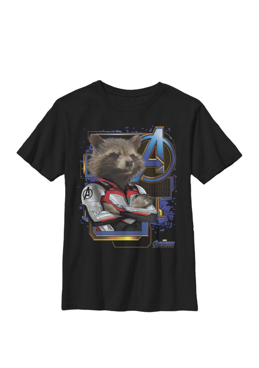 Boys 8-20 Avengers Endgame Rocket Logo Graphic T-Shirt 