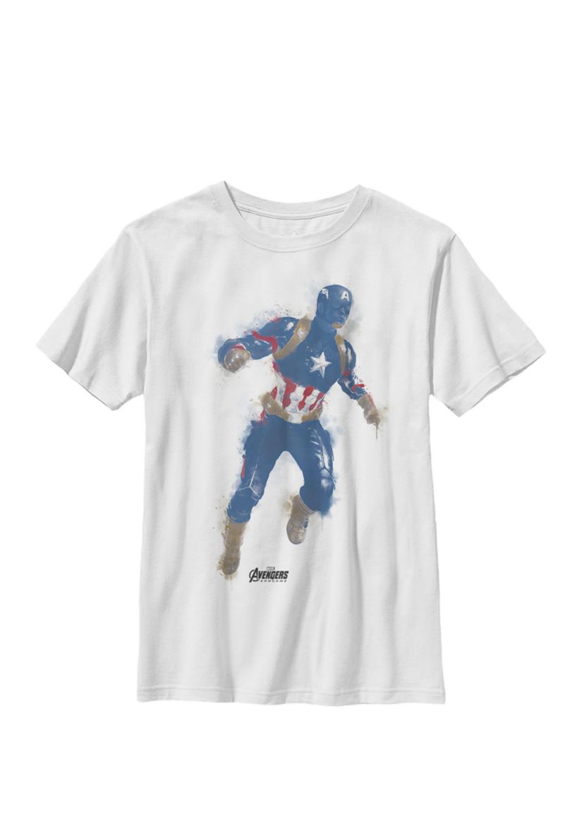 Boys 8-20 Avengers Endgame Captain America Paint Graphic T-Shirt 