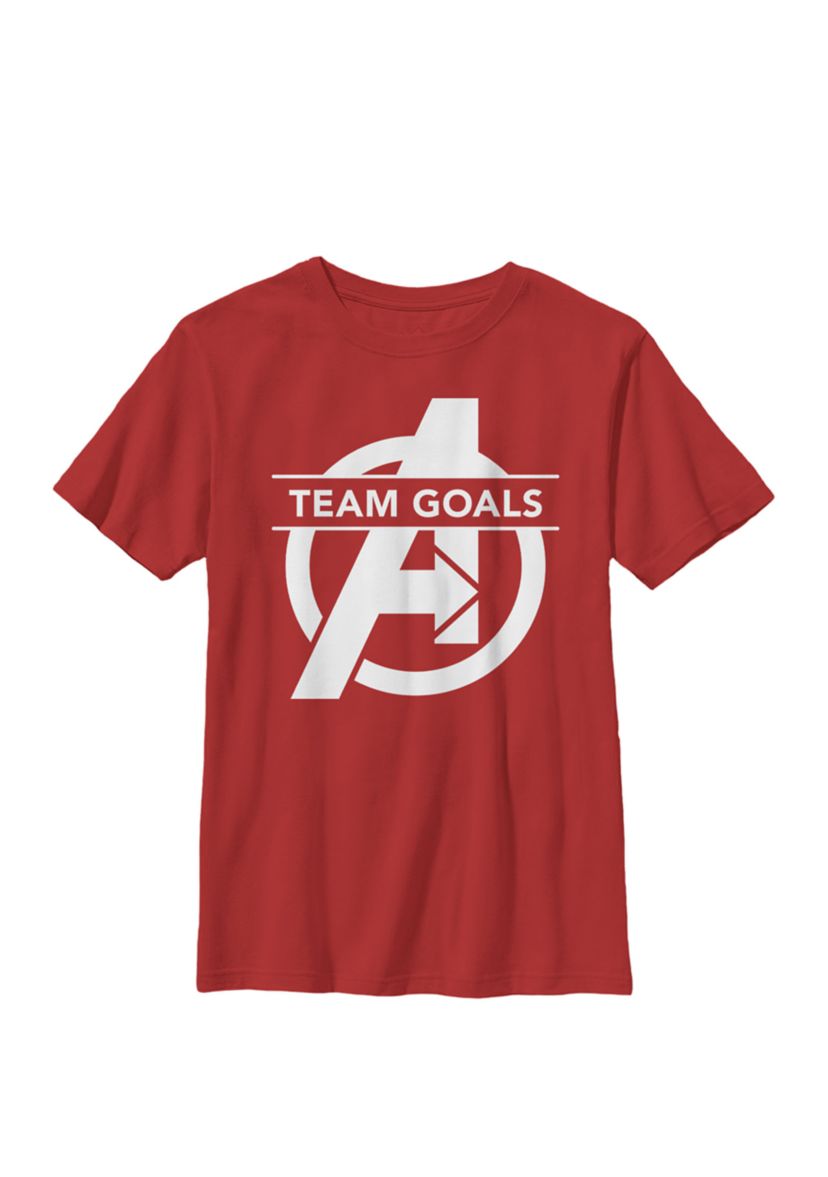 Boys 8-20 Avengers Endgame Team Goals Logo Graphic T-Shirt