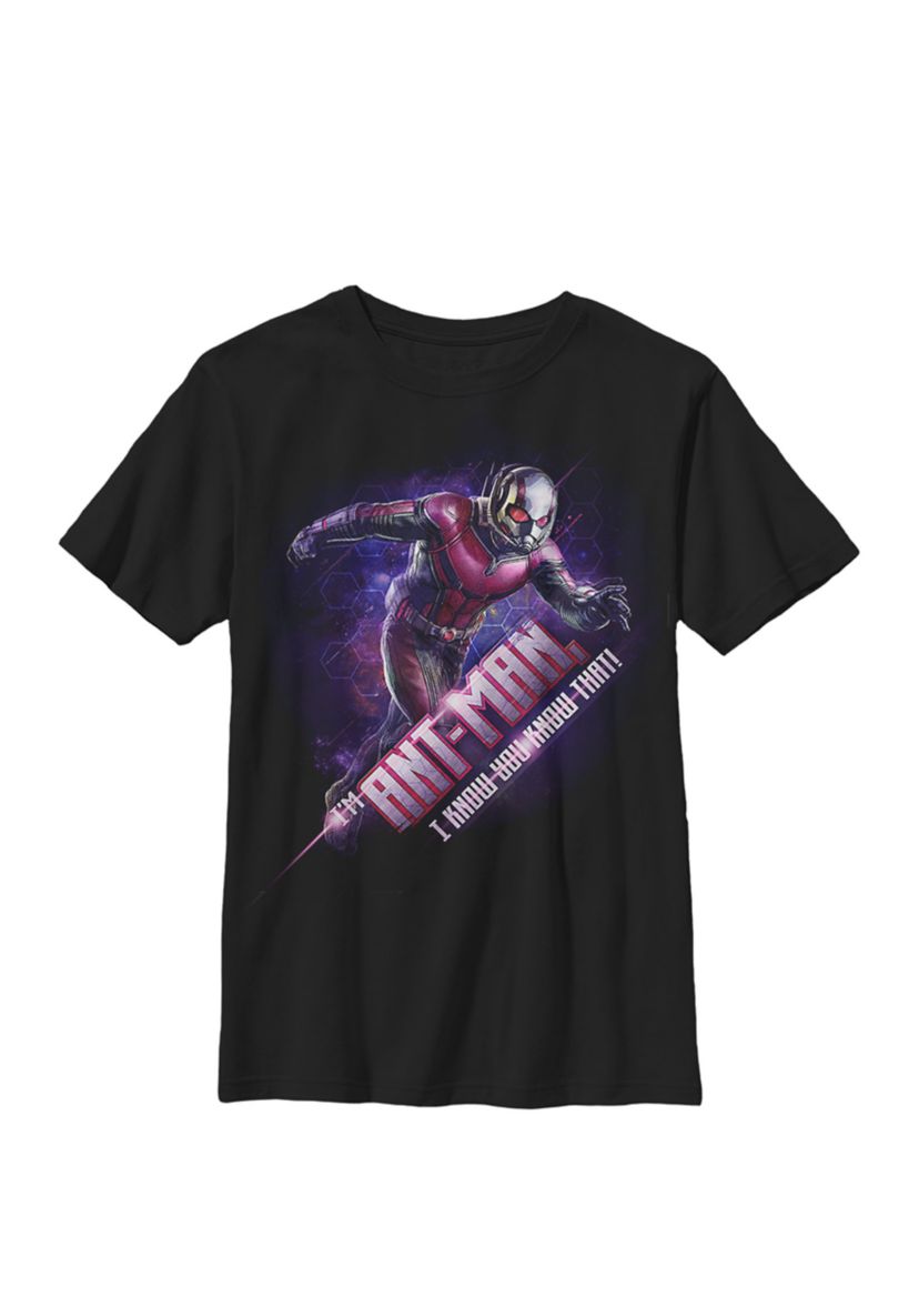 Boys 8-20 Avengers Endgame Ant-Man Quote Portrait Graphic T-Shirt